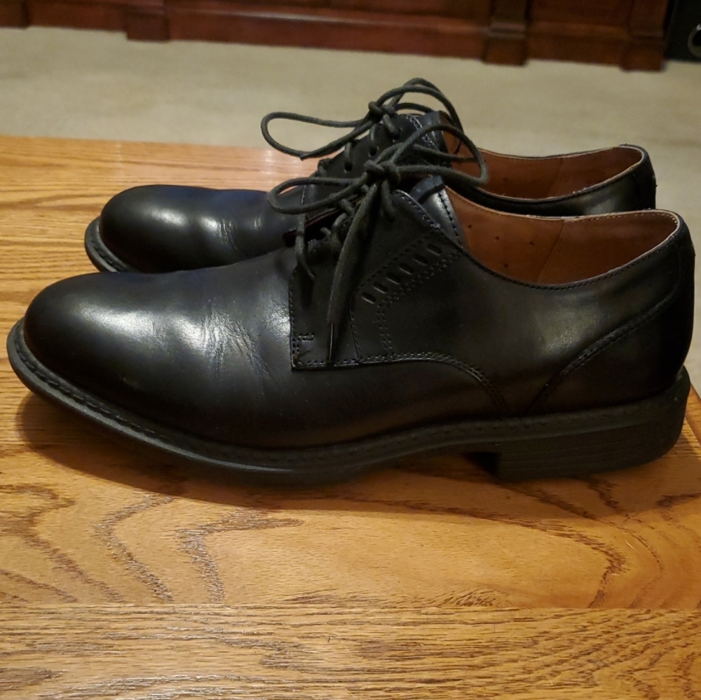 Clarks Men's UN.WALK Unstructured Leather Comfort Black 9M Oxford Dress Shoes